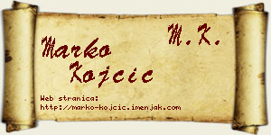 Marko Kojčić vizit kartica